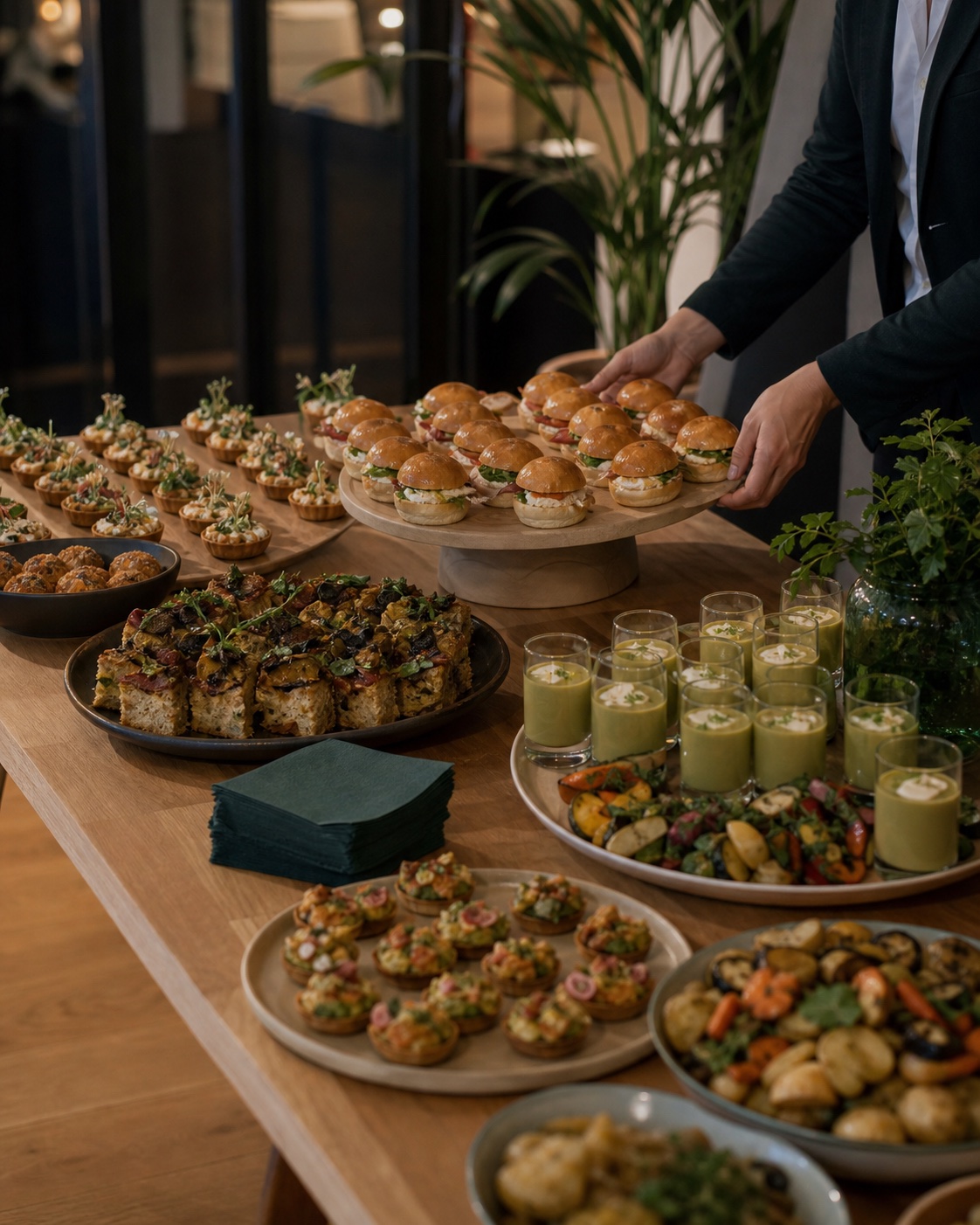 Buffet traiteur maison dressé chez Ô6Bis